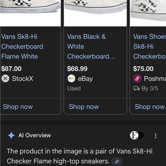 Vans Flame Checkered High-Tops Sk8 Hi - Picture 6 of 6